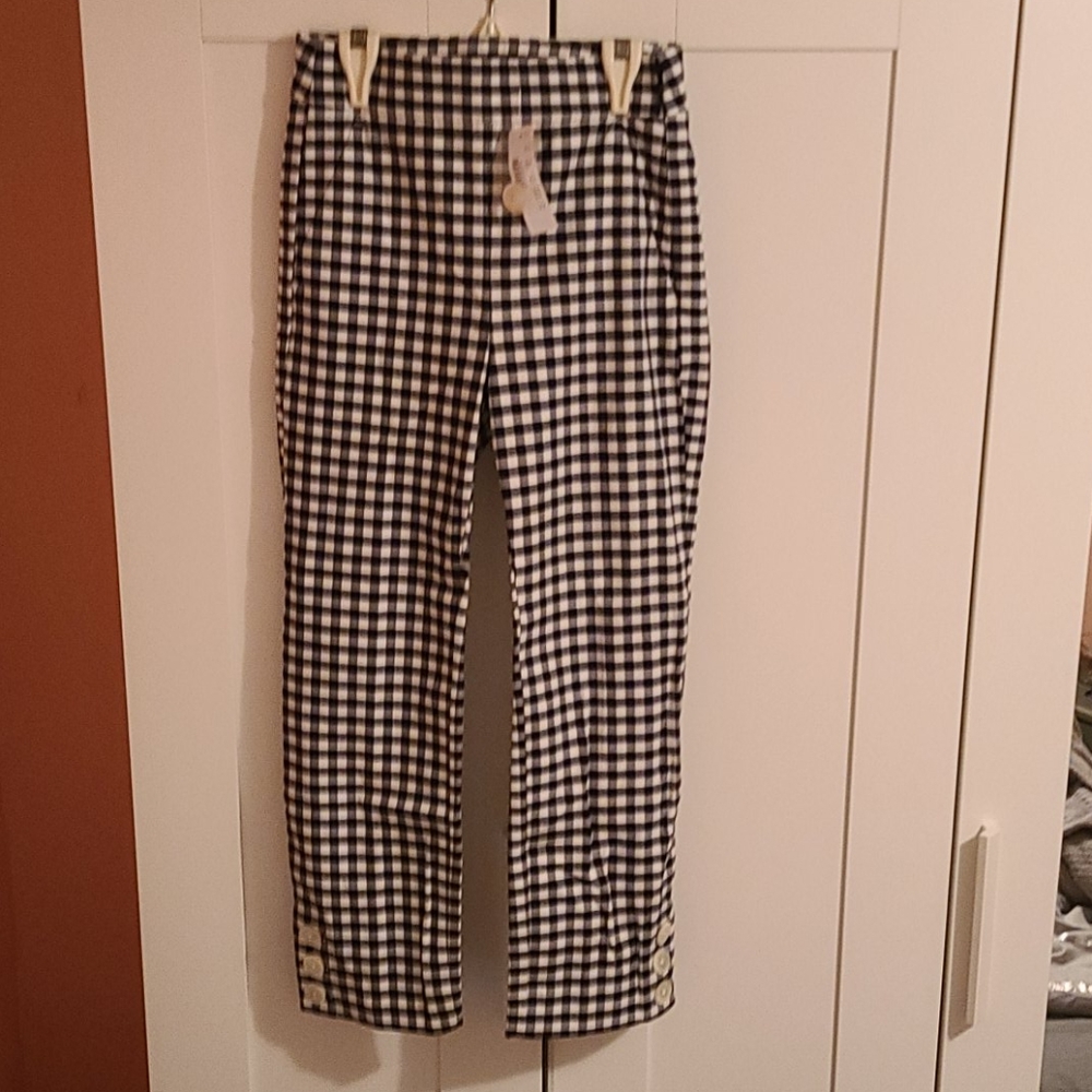 J Crew houndstooth button pants